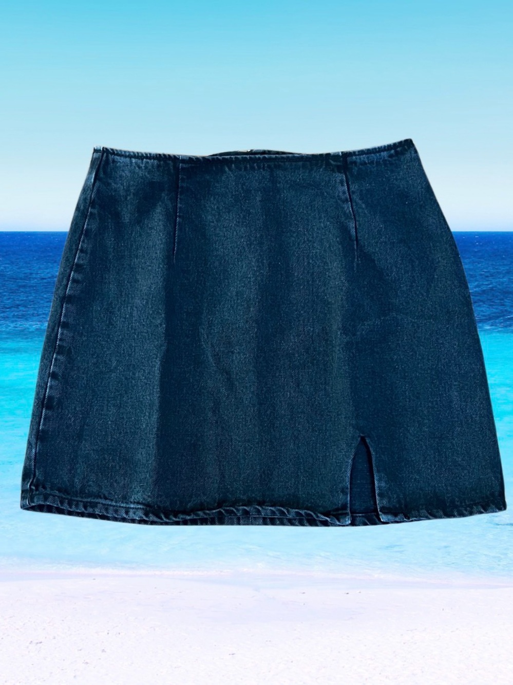 ASOS Design Black Denim Mini Skirt Size 8